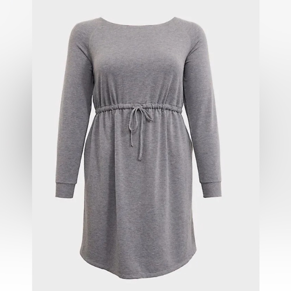 New! Torrid Gray Terry Dress ~ Sz 2 - Picture 3 of 4